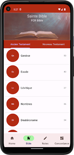 Android application Bible en français courant screenshort