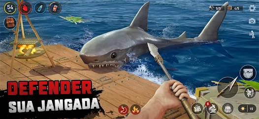 Raft Survival Multiplayer 🦈 jogo de sobrevivência no meio do