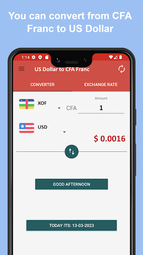 US Dollar to CFA Franc Screen 3
