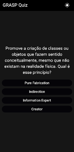 GRASP e SOLID Quiz Screen 2