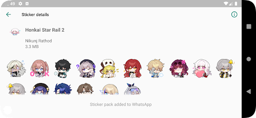 Honkai Star Raily Stickers Screen 3