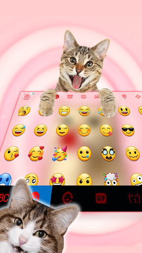 Pink Lollipop Kitten Keyboard Screen 3
