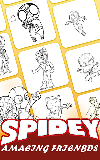 Android application spidy coloring book screenshort