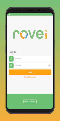 Android application Rove cabs tracker screenshort