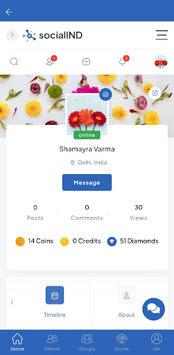 Android application socialIND screenshort