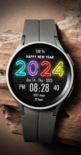 Android application EY16 NewYear 2024 Neon Watch screenshort