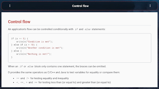 Screenshot of D Programming Language