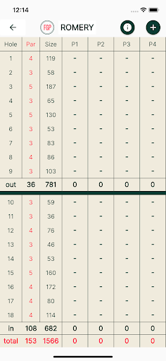 Android application Footgolf Parc screenshort