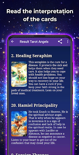 Angels Tarot - Card reading Screen 3