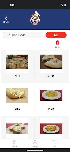 Milano’s Pizza Screen 2