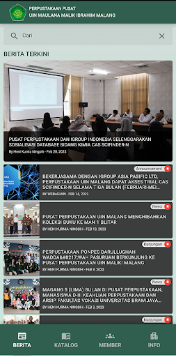 Android application M-Library UIN Malang screenshort