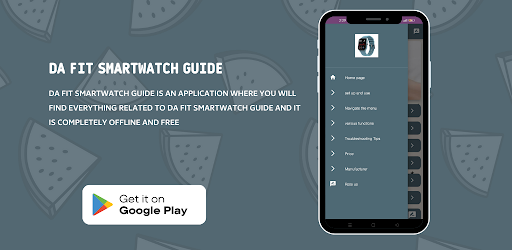 Android application da fit smartwatch guide screenshort