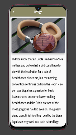 Sivga Oriole Guide Screen 2