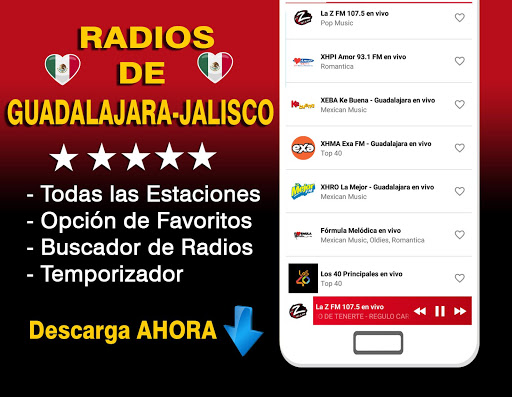 Android application Radios de Guadalajara Jalisco screenshort
