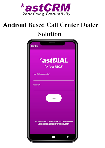 Android application astDial - Mobile Cloud Dialer screenshort