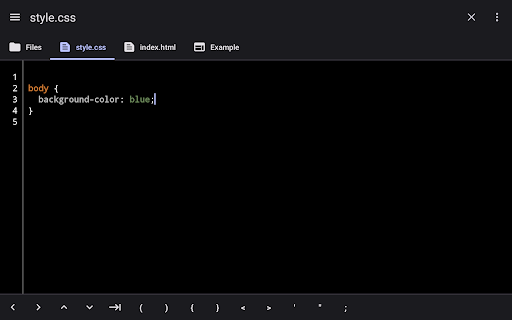 Screenshot of WebCode - html, css, js ide