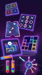 Tic Tac Toe 2 Player: XO Glow