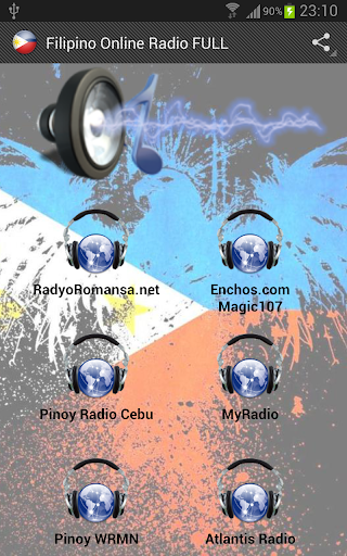 Android application Filipino Online Radio screenshort