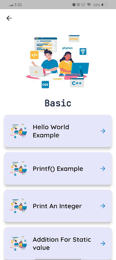 Learn C programming compiler Screen 3