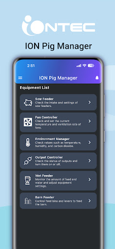 Android application ION Pig Manager screenshort