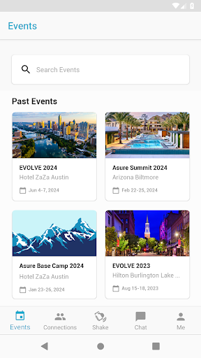 Asure Events Screen 2