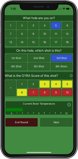 Android application GYRA Golf screenshort