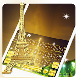 Golden Paris Keyboard Theme icon