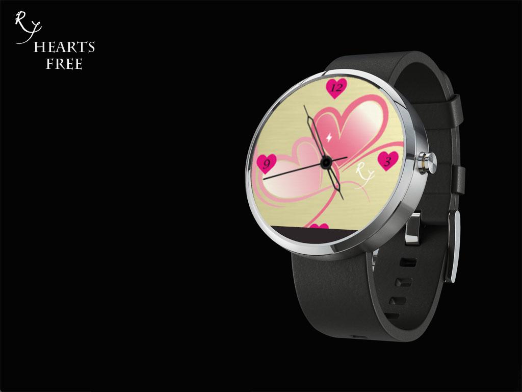 Android application Watch Face - Ry Hearts Free screenshort