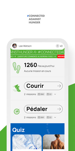 Android application Connected Against Hunger screenshort