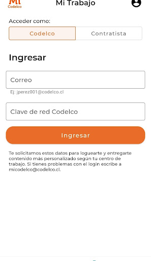 Mi Codelco 2.0 Screen 3