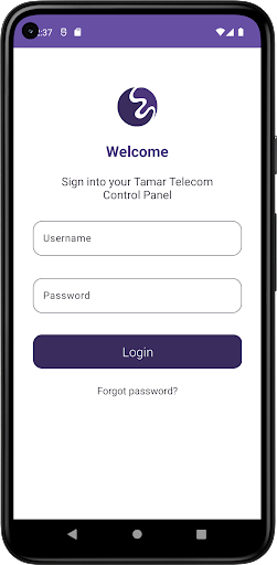 Android application Tamar Control Panel screenshort