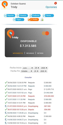 Android application Triidy screenshort