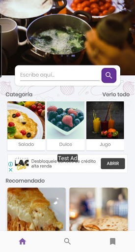 Android application Recetas Bajas en Carbohidratos screenshort