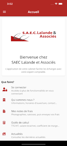 Android application SAEC Lalande et Associés screenshort
