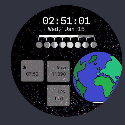 Space and the moon phase screenshot 4