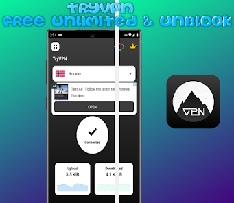 TryVPN - Free Unlimited & Unbl 1.5 APK + Mod (Free purchase) for Android