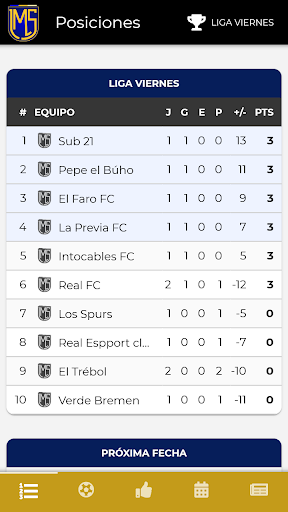 Android application Liga Marplatense Senior screenshort