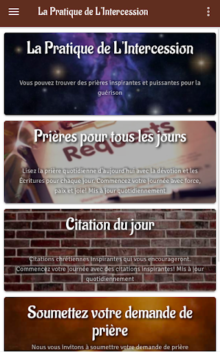 Android application La Pratique de L'Intercession screenshort