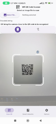 Android application WiFi QR Code password scanner screenshort