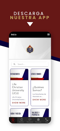 Android application Life Christian University screenshort