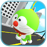 Green Robot Cat Copter Surfers icon