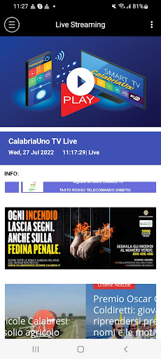 CalabriaUno TV Screen 3