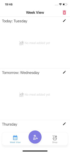 Android application Meal Planner screenshort