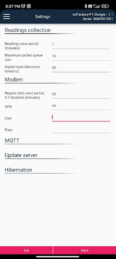 IOT Factory Configurator Screen 3