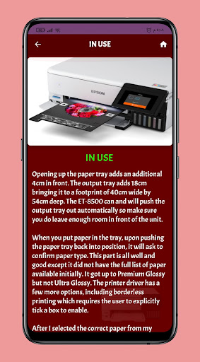 Epson EcoTank ET-8500 Guide Screen 3