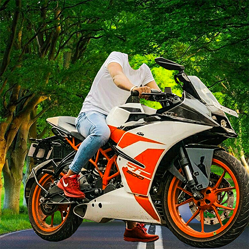 Man Bike Rider Photo Editor logo