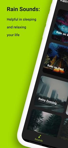 Android application Rain Sounds: Sleep and Relax screenshort