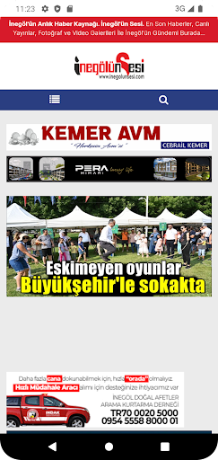Android application inegolunsesi.com screenshort