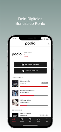 Android application Podio Bikes screenshort