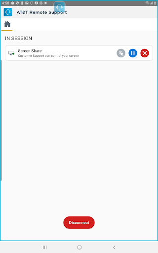 Screenshot of AT&T Remote Support